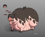 female feral floppy_ears grunting hooves nipples oinking quadruped snorting solo sound_effects teats tongue tongue_out tusks toby_art domestic_pig mammal suid suine sus_(pig) 2022