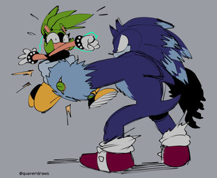accessory after_transformation anthro big_hands blue_body blue_fur bottomwear bracelet claws cleats clothed clothed_anthro clothed_female clothing duo female fight footwear fully_clothed fully_clothed_anthro fully_clothed_female fur gloves grabbing_another green_body green_fur hair hair_accessory hairband handwear jewelry male pants ponytail quills_(anatomy) red_clothing red_footwear red_shoes shoes spikes surprised tan_arms tan_inner_ear tan_mouth white_clothing white_gloves white_handwear wide_eyed yellow_bottomwear yellow_clothing yellow_footwear yellow_pants yellow_shoes quavernsfw idw_publishing sega sonic_the_hedgehog_(comics) sonic_the_hedgehog_(idw) sonic_the_hedgehog_(series) sonic_unleashed sonic_the_hedgehog sonic_the_werehog surge_the_tenrec afrosoricid eulipotyphlan hedgehog mammal tenrec werecreature wereeulipotyphlan werehog guide_lines hi_res sketch
