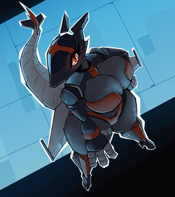 4_fingers aircraft airplane anthro big_breasts breasts clothing covering covering_breasts dark_body ears_back eyelashes female fingers footwear half-closed_eyes high_heels huge_breasts hyper hyper_breasts looking_at_viewer machine multicolored_body narrowed_eyes pivoted_ears red_eyes shoes shortstack simile simple_background solo tail vehicle wide_hips wings z_dragon aeromorph living_aircraft living_machine living_vehicle hi_res