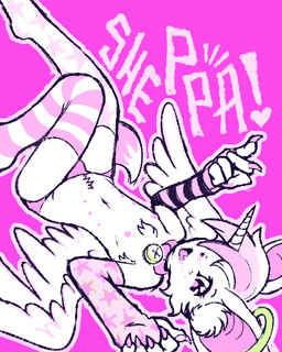 1_horn 8_nipples anthro arm_warmers armwear bell bell_collar belly_nipples blood bodily_fluids bulge claws clothed clothed_anthro clothed_male clothing collar colored_blood femboy hair horn kemono legwear lying male male_anthro multi_nipple multicolored_clothing multicolored_legwear multicolored_thigh_highs nipples nosebleed on_back outline panties pattern_arm_warmers pattern_armwear pattern_clothing pink_arm_warmers pink_armwear pink_background pink_blood pink_claws pink_clothing pink_collar pink_eyes pink_hair pink_inner_ear pink_nipples pink_outline pink_panties pink_stockings pink_text pink_underwear simple_background solo star_thigh_highs stockings striped_arm_warmers striped_armwear striped_clothing stripes text thigh_highs two_tone_clothing two_tone_legwear two_tone_thigh_highs underwear unicorn_horn unusual_blood unusual_bodily_fluids white_clothing white_horn white_legwear white_thigh_highs white_wings wings chatoyancy angel canid canine domestic_cat felid feline felis fox hybrid mammal 2024 4:5 digital_drawing_(artwork) digital_media_(artwork) pink_theme nonbinary_(lore)