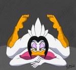 anthro beak big_butt black_hair butt eyelashes feathers feet female hair looking_at_viewer solo tail tail_feathers kritshii disney ducktales magica_de_spell anatid anseriform avian bird duck