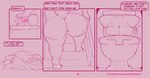 aged_up anthro anthro_pred belly big_belly big_butt butt female female_pred female_prey forced implied_disposal implied_snuff oblivious overweight patreon_exclusive pink_line_art pink_monochrome pink_text regret size_difference text toilet vore funkspunky dolores_(disambiguation) colored_line_art comic english_text hi_res monochrome url