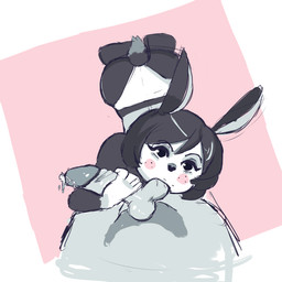 anthro ball_suck blush duo female handjob looking_at_viewer male male/female oral pattern_background penile sex simple_background sucking unknown_artist animal_crossing nintendo carmen_(animal_crossing) ambiguous_species lagomorph leporid mammal rabbit 1:1 hi_res