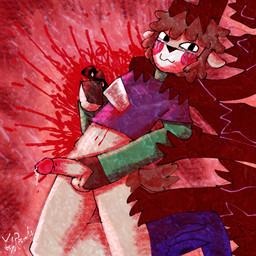 anthro balls blood blood_on_chest blood_splatter bodily_fluids clothed clothing crying cum ejaculation erection excessive_blood femboy food footwear genital_fluids genitals gore group half_naked hand_on_head hand_on_shoulder humanoid_genitalia humanoid_penis knife legwear looking_at_viewer male male/male mask masturbation meat multi_arm multi_limb multiple_hands penis self-harm skinny socks splatter stab stockings suicide tears vent_art young young_anthro yoshreveluv yoshua_(yoshreveluv) bovid bovine caprine mammal sheep 1:1 shaded