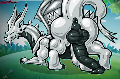 anus balls big_balls big_butt big_penis black_anus black_claws black_glans black_penis bulge butt claws detailed_background detailed_bulge detailed_penis feral finger_claws genitals glans grass grassland grey_body grey_horn grey_scales horn huge_balls huge_penis humanoid_genitalia humanoid_penis looking_at_viewer looking_back male male_feral meadow metal metal_horn metal_penis metal_wings metallic_body metallic_penis metallic_wings nude nude_male penis plant presenting presenting_anus presenting_balls presenting_hindquarters presenting_penis quadruped reflective_body scales silver_body silver_spikes solo spiked_tail spikes spikes_(anatomy) tail toe_claws wings yellow_sclera velvetdraw dragon_city mythology dragon metal_dragon_(dragon_city) mythological_creature mythological_scalie scalie 2026 absurd_res detailed digital_drawing_(artwork) digital_media_(artwork) hi_res