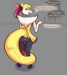 anthro anus backsack balls butt computer electronics gender_confusion genitals male mistaken_identity orientation_play solo tail tail_around_leg text y_anus jarlium apple_inc. nintendo pokemon fan_character grey_(dgbraixen) braixen generation_6_pokemon pokemon_(species) absurd_res english_text hi_res shaded