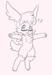 ambiguous_gender anthro blush chessy_(shaymin) eyewear g-raven generation_4_pokemon glasses heart_symbol hug legendary_pokemon looking_at_viewer nintendo pawpads pokemon pokemon_(species) shaymin sky_forme_shaymin solo