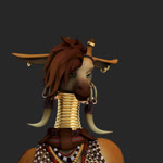 african anthro breasts butt clothing ear_piercing ear_ring female genitals gold_(metal) hooves mask melee_weapon mostly_nude nipples piercing polearm pussy ring_piercing shield solo spear tail tusks weapon bambookat giraffe giraffid mammal 3d_(artwork) 3d_animation animated digital_media_(artwork) hi_res huge_filesize turntable_(animation) webm