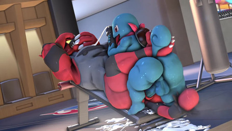 3_toes abs anal anal_penetration anthro anus audible_ejaculation audio_sampling backsack balls big_butt big_penis black_nipples black_penis blue_body bodily_fluids bulge butt claws clothing covering covering_mouth cum cum_in_ass cum_inside cum_on_ground cum_on_self cum_splatter cum_while_penetrated cumshot ejaculation embarrassed erection feet flaccid from_front_position fucked_silly genital_fluids genitals grey_body group gym humanoid_genitalia humanoid_penis larger_male larger_penetrated larger_sub leg_wrap licking locker_room lying male male/male male_penetrated male_penetrating male_penetrating_male masturbation mating_press membrane_(anatomy) membranous_wings multicolored_body muscular muscular_male musk nipples nude nude_anthro nude_male on_back one_after_another oral pecs penetration penile penile_penetration penis penis_lick perineum precum red_body rough_sex sex size_difference sloppy_seconds smaller_male sound_effects spread_legs spreading steam striped_body stripes submissive text thick_thighs throbbing throbbing_penis toes tongue trio underwear vein veiny_penis wings yellow_sclera moonwulf mythology nintendo pokemon dragon dragonite felid feline generation_1_pokemon generation_7_pokemon incineroar mammal mythological_creature mythological_scalie pokemon_(species) reptile scalie squirtle turtle 16:9 3d_(artwork) animated digital_media_(artwork) english_text hi_res high_framerate huge_filesize long_playtime sound source_filmmaker_(artwork) video widescreen