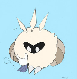 ambiguous_gender blue_background chibi duo female fluffy hug larger_female looking_at_another looking_down onomatopoeia simple_background size_difference sound_effects surprised tentacles text wings someyoru hollow_knight_(franchise) team_cherry radiance_(hollow_knight) the_knight_(hollow_knight) arthropod insect lepidopteran moth vessel_(species) hi_res