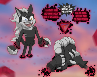 4_toes 5_fingers anthro black_body black_fur dialogue dipstick_tail feet fingers foot_fetish fur gem heterochromia laugh male markings multicolored_body multicolored_fur open_mouth open_smile restrained ruby_(gem) smile solo tail tail_markings teeth text tickle_fetish tickle_torture tickling tickling_feet toes two_tone_body two_tone_fur white_body white_fur white_inner_ear white_tail_tip deaathtraap sega sonic_forces sonic_the_hedgehog_(series) infinite_(sonic) canid canine canis jackal mammal english_text hi_res