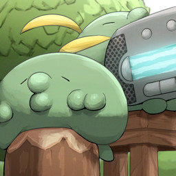 2_fingers 2_toes ambiguous_gender bench boombox day eyes_closed feet fingers green_body green_lips lips not_furry outside plant solo toes tree spicyichizo nintendo pokemon generation_3_pokemon gulpin pokemon_(species) 1:1 2026 absurd_res hi_res shaded