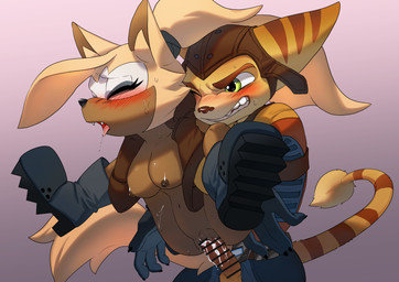 anthro big_breasts blonde_hair blush bodily_fluids breasts brown_body brown_nipples dominant dominant_male duo female forced genitals hair male male/female nipples open_mouth penetration penis rape saliva saliva_on_tongue sex sharp_teeth submissive submissive_female sweat teeth tongue tongue_out vaginal vaginal_penetration vulva ugougou idw_publishing ratchet_and_clank sega sonic_the_hedgehog_(comics) sonic_the_hedgehog_(idw) sonic_the_hedgehog_(series) sony_corporation sony_interactive_entertainment ratchet_(ratchet_and_clank) whisper_the_wolf canid canine canis lombax mammal wolf absurd_res crossover hi_res