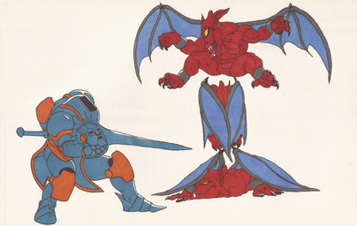 anklet bracelet duo empty_eyes fangs featureless_chest featureless_crotch flying frown humanoid_pointy_ears jewelry knight_armor lance male melee_weapon membrane_(anatomy) membranous_wings nude open_mouth pointy_ears polearm red_body rivalry smile teeth tongue tongue_out weapon wings alexbaxthedarkside capcom castlevania demon's_crest european_mythology gargoyle's_quest ghosts_'n_goblins irish_mythology konami mythology firebrand demon dullahan gargoyle humanoid red_arremer undead hi_res traditional_media_(artwork)