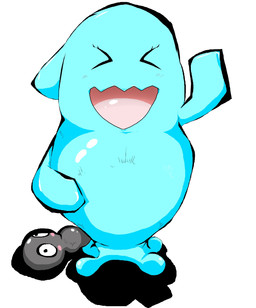 blush inflation male solo 0024yuuki nintendo pokemon generation_2_pokemon pokemon_(species) wobbuffet hi_res