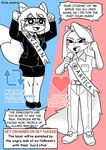 clothing duo election eyewear female glasses politics profanity short_stack suit text cho_second arctic_fox canid canine fox humanoid mammal true_fox english_text hi_res