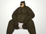 anthro anthrofied belly big_belly black_body black_fur brown_eyes bulge clothing fur male muscular muscular_anthro muscular_male nipples overweight overweight_anthro overweight_male simple_background slightly_chubby solo underwear oystercatcher7 dreamworks over_the_hedge vincent_(over_the_hedge) american_black_bear bear black_bear mammal ursine 4:3 hi_res