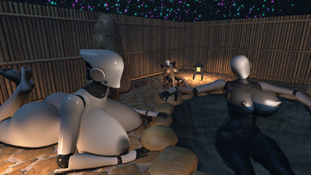 areola big_breasts big_butt breasts butt cybernetics detailed_background female group huge_breasts huge_butt lying machine moon navel night nipples not_furry nude on_back on_front outside sky spa star starry_sky thick_thighs wide_hips gentle_puppet haydee_(game) haydee android cyborg humanoid robot robot_humanoid 16:9 2016 3d_(artwork) digital_media_(artwork) hi_res source_filmmaker_(artwork) widescreen