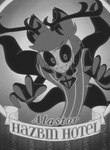 clothed clothing eyewear male monocle rubberhose sharp_teeth solo teeth text enaic31 hazbin_hotel alastor_(hazbin_hotel) animal_humanoid deer deer_humanoid demon demon_humanoid humanoid mammal mammal_humanoid absurd_res character_name copyright_name hi_res monochrome