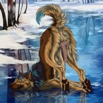 animal_genitalia animal_penis anus balls brown_body brown_fur brown_nose brown_pawpads canine_genitalia canine_penis cheek_tuft closed_smile day erection facial_tuft feral fur genitals hair ice leg_tuft lying male mouth_closed narrowed_eyes neck_tuft on_front outside pawpads penis plant reflection short_hair smile snow solo tan_balls tan_body tan_eyes tan_fur text tree tuft msdeadsoul canid canine mammal 1:1 2024 artist_name hi_res
