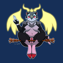 anthro belly breasts clothing crown female headgear hooves horn legwear magic occult_symbol slightly_chubby solo symbol thigh_highs wings yamgler baphomet_(deity) razzy_(m0rbidm0x) bovid caprine caprine_demon deity demon goat goat_demon hybrid mammal procyonid raccoon 1:1 absurd_res alpha_channel hi_res