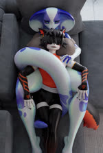 anthro big_breasts black_body black_clothing black_hair black_latex black_legwear black_thigh_highs blue_body blue_eyes blue_scales breasts breath breathing breathing_noises clothed clothing cuddling duo ear_piercing eyes_closed female fur furniture hair huge_breasts latex latex_clothing latex_legwear latex_thigh_highs legwear lying lying_on_breasts lying_on_sofa male male/female on_back on_sofa piercing scales sleeping smile snake_hood sofa tail tail_wrapped tail_wrapped_around_body thick_thighs thigh_highs white_body white_fur blackspoiler sound_warning valorlynz_(modeler) arknights hypergryph studio_montagne aak_(arknights) nisha_(bluedingo) cobra domestic_cat felid feline felis mammal reptile scalie snake 3d_(artwork) 3d_animation absurd_res animated digital_media_(artwork) hi_res huge_filesize sound webm