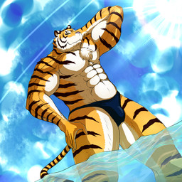 abs anthro arm_behind_head beach biceps big_muscles black_fur brown_fur bulge chest_tuft clothed clothing cloud colored feline flexing fur grin half-dressed looking_at_viewer male mammal markings muscles orange_fur outside pecs pink_nose pose seaside sky smile solo speedo standing stripes swimsuit tiger toned topless tuft water wet white_fur yellow_eyes
Rating: Questionable
Score: 6
User: drafan5
Date: October 18, 2014 abs anthro arm_behind_head beach biceps big_muscles black_fur brown_fur bulge chest_tuft clothed clothing cloud colored feline flexing fur grin half-dressed looking_at_viewer male mammal markings muscles orange_fur outside pecs pink_nose pose seaside sky smile solo speedo standing stripes swimsuit tiger toned topless tuft water wet white_fur yellow_eyes
Rating: Questionable
Score: 6
User: drafan5
Date: October 18, 2014