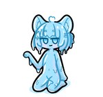 :3 ahoge animal_ears blue_goo blush blushing_at_viewer chibi female flat_chested goo_covered hair heart_ahoge heart_symbol inner_ear_fluff leaf_hair_accessory light-skinned_female light_body light_skin looking_at_viewer nude nude_female nude_humanoid raccoon_tail simple_background slime smug smug_face solo tuft white_background young young_female young_humanoid tensutensu endless_(idol_corp) idol-en idol_corp vtuber poko_rakun animal_humanoid humanoid mammal mammal_humanoid procyonid procyonid_humanoid raccoon raccoon_humanoid