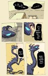 blue_body blue_eyes blue_scales dialogue feral light male scales solo speech_bubble sunlight text bedupolker mythology limerence_(bedupolker) lust_(bedupolker) dragon mythological_creature mythological_scalie scalie comic digital_media_(artwork) english_text hi_res