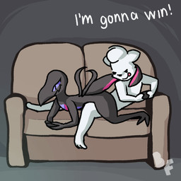 animated_gif anthro black_body blue_eyes controller dialogue distracted distracted_sex duo electronics female female_penetrated fur furniture game_controller genitals hair male male/female male_penetrating male_penetrating_female penetration penis sex sofa television text white_body white_fur white_hair bonefiend nintendo pokemon bear generation_7_pokemon mammal pokemon_(species) polar_bear reptile salazzle scalie ursine 1:1 2d_animation animated english_text frame_by_frame loop short_playtime