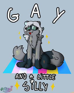 blep female feral lgbt_pride looking_at_viewer pansexual_pride_colors pride_color_flag pride_colors silly_face sitting sitting_on_ground solo sparkles text tongue tongue_out toony transgender_pride_colors conditional_dnp fylumi lgbt_pride_month femlumi_(fylumi) domestic_ferret mammal mustelid musteline true_musteline weasel 4:5 absurd_res hi_res