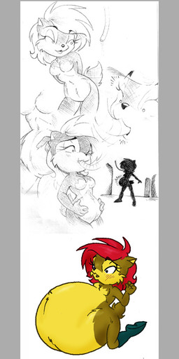 anthro belly big_belly border breasts brown_body brown_fur female fur grey_border hose hose_inflation huge_belly inflation overweight simple_background solo stuffing white_background krystalvix archie_comics sega sonic_the_hedgehog_(archie) sonic_the_hedgehog_(comics) sonic_the_hedgehog_(series) sally_acorn mammal rodent sciurid 2007