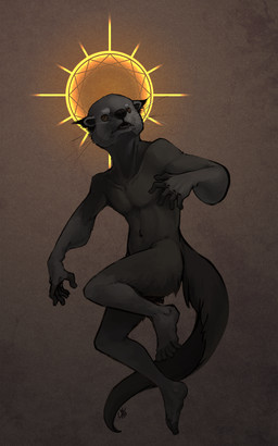 5_fingers 5_toes anthro biped black_nose brown_background brown_eyes convenient_censorship ear_tuft featureless_chest feet fingerless_(marking) fingers fur grey_body grey_fur halo humanoid_feet humanoid_hands looking_up male male_anthro navel nude nude_anthro nude_male open_mouth plantigrade simple_background solo tail teeth three-quarter_view toeless_(marking) toes tuft whiskers suck_mcjones laz_(suck_mcjones) binturong mammal viverrid 2013 digital_media_(artwork) full-length_portrait portrait shaded signature