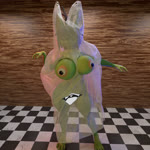 anthro big_breasts breasts clothing costume dancing female fur ghost_costume googly_boobs googly_eyes holidays looking_at_viewer sexy_eyes solo clopmaestroman halloween natsu_(natsu_o3o) 3d_(artwork) 3d_animation animated digital_media_(artwork) hi_res webm