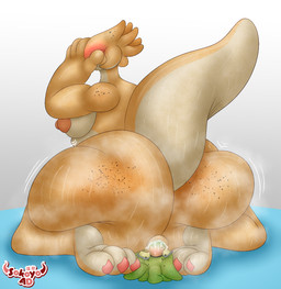 3_toes 4_fingers anthro anus big_butt blush blush_lines bodily_fluids breasts butt covering covering_face covering_self duo eyewear face_in_ass facesitting feet female fingers genitals glasses looking_pleasured male male/female musk musky_butt nipples nude penetration raised_tail sex sitting sitting_on_another sweat sweaty_butt tail toes yellow_body sokoyo_owo undertale undertale_(series) alphys kobold lizard reptile scalie hi_res