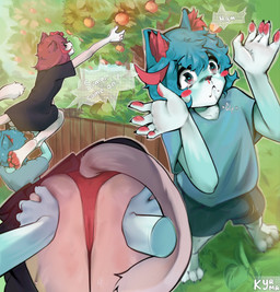 anthro blue_body blue_eyes blue_fur blue_hair bottomwear butt butt_focus butt_grab cat_tail clothing dress duo embarrased_horny embarrassed excited female fur hair hand_on_butt low-angle_view male male/female outside outside_view panties pink_body pink_hair shirt shorts t-shirt topwear underwear young young_anthro young_female young_male kyrkyma vkontakte masyunya_(vkontakte) sima_(vkontakte) domestic_cat felid feline felis mammal hi_res brother_(lore) brother_and_sister_(lore) brothers_(lore) sibling_(lore) sister_(lore)