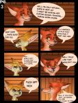anthro brown_eyes canid canine comic dialogue disney duo english_text fennec_fox finnick_(zootopia) fox green_eyes hi_res male mammal nick_wilde open_mouth pukaa red_fox sauna text tongue true_fox zootopia