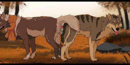 ambiguous_penetration animal_genitalia animal_penis ass_to_ass black_bars brown_body brown_fur canine_genitalia canine_penis duo female female_penetrated feral feral_on_feral feral_penetrated feral_penetrating feral_penetrating_feral fur genitals knotting male male/female male_penetrating male_penetrating_female penetration penis sex midzushiro auric_(calydor) canid canine canis hybrid mammal wolf wolfdog 2025 hi_res letterbox
