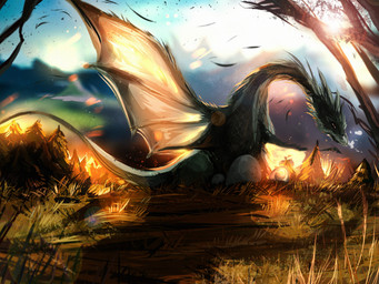 ambiguous_gender day detailed_background feral outside plant sky solo tail tree wings ryky european_mythology mythology dragon mythological_creature mythological_scalie scalie western_dragon wyvern 2015 4:3 digital_media_(artwork) hi_res