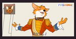 anthro black_nose clothed clothing fur hat headgear headwear male simple_background text uochandayo disney mary_poppins robin_hood_(disney) fox_(mary_poppins) robin_hood canid canine fox mammal red_fox true_fox 2020 comic japanese_text translated