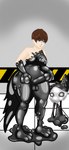 anthro balls breasts crossgender erection feminization genitals goo_transformation gynomorph intersex mask penis solo transformation samurmz39 changed_(video_game) eugeniy_g canid canine canis goo_creature human mammal wolf hi_res