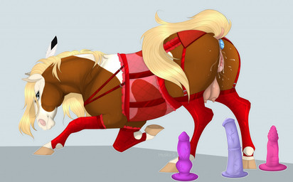 anal anal_penetration animal_genitalia animal_vulva anus bedroom_eyes bodily_fluids butt buttplug buttplug_in_ass buttplug_insertion clitoral_winking clitoris clothed clothed_feral clothing dildo equine_anus equine_genitalia equine_teats equine_udders equine_vulva female feral fur gem genital_fluids genitals harness hooves jewel_buttplug knot knotted_dildo lingerie looking_at_viewer narrowed_eyes object_in_ass penetration pink_anus pink_teats pink_udders pink_vulva plug_(sex_toy) plug_insertion presenting presenting_hindquarters raised_tail seductive sex_toy sex_toy_background sex_toy_in_ass sex_toy_insertion solo tail tan_hooves teats udders vaginal_fluids vein veiny_dildo veiny_knot vulva huskii-s dreamworks spirit:_stallion_of_the_cimarron rain_(cimarron) equid equine horse mammal