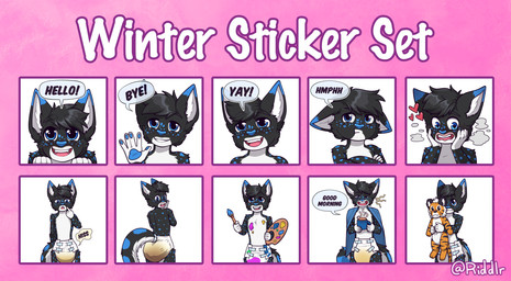ageplay anthro black_body black_fur black_hair blue_eyes bodily_fluids clothed clothing container cup diaper facial_spots fur genital_fluids gesture grumpy hair holding_container holding_cup holding_mug holding_object holding_plushie infantilism looking_at_viewer male male_anthro markings mug open_mouth open_smile plushie roleplay short_hair simple_background smile soiled_diaper solo spots spotted_back spotted_face spotted_legs spotted_markings spotted_tail standing tail tail_markings unclean_diaper urine used_diaper waving waving_at_viewer wearing_diaper wet_diaper white_background white_body white_diaper white_fur riddlr felid mammal hi_res multiple_images