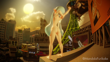 big_butt butt feet female grey_hair hair hands_behind_head humanoid_pointy_ears long_hair nude pointy_ears pseudo_hair public public_nudity rear_view solo stretching tan_body tan_skin tentacle_hair tentacles thick_thighs twintails_(hairstyle) wide_hips mandala-furikake nintendo splatoon marie_(splatoon) animal_humanoid cephalopod cephalopod_humanoid humanoid inkling marine marine_humanoid mollusk mollusk_humanoid squid_humanoid 3d_(artwork) absurd_res digital_media_(artwork) hi_res
