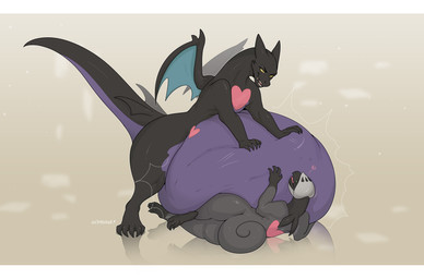 belly big_belly black_horn digestion duo female feral green_eyes horn knight long_tail male red_eyes tail vore warrior wings cmitchell mythology nintendo pokemon charizard dragon generation_1_pokemon generation_7_pokemon hybrid mythological_creature mythological_scalie pokemon_(species) salandit salazzle scalie absurd_res hi_res