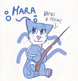dialogue female female/female feral fishing_rod holding_fishing_rod holding_object masturbation solo spanish text mattdraws7 super_cat_tales mara_(sct) domestic_cat felid feline felis mammal spanish_text