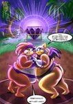 anthro dialogue duo female gem obese obese_female overweight overweight_female palm_tree plant sumo sumo_wrestling text tree royaljellysandwich sega sonic_chronicles:_the_dark_brotherhood sonic_the_hedgehog_(series) rouge_the_bat shade_the_echidna bat echidna mammal monotreme english_text hi_res