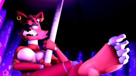 4_toes anthro barefoot big_breasts breasts crossgender dancing ear_piercing eye_patch eyewear facial_piercing fangs feet female fur glowing glowing_eyes hair long_ears looking_at_viewer machine mtf_crossgender nipples nose_piercing nose_ring nude piercing pole pole_dancing red_body red_fur red_hair red_skin ring_piercing small_head solo teeth toes celdwyn_(artist) disembowell_(modeler) five_nights_at_freddy's five_nights_at_freddy's_2 scottgames foxy_(fnaf) animatronic canid canine fox mammal robot 16:9 3d_(artwork) absurd_res digital_media_(artwork) hi_res source_filmmaker_(artwork) widescreen