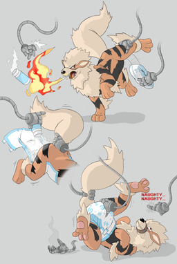 3_toes ageplay ambiguous_gender angry baby_powder black_body black_fur black_nose black_stripes breath_powers broken_object curling_toes dialogue diaper diaper_change elemental_manipulation ellipsis featureless_crotch feet feral fire fire_breathing fire_manipulation folded_diaper forced fur grabbing_diaper grey_background group hand_on_diaper holding_diaper humiliation infantilism leg_grab lock looking_back lying machine multicolored_body multicolored_fur muzzle_(object) muzzled on_back on_one_leg open_mouth orange_body orange_fur pawpads pink_pawpads roleplay sharp_teeth simple_background smoke snaggle_tooth standing striped_body striped_fur stripes tail tail_grab tan_body tan_fur tan_inner_ear tan_tail teeth text toes touching_diaper trio poofy_dragon nintendo pokemon arcanine generation_1_pokemon pokemon_(species) robot 2019 english_text hi_res multiple_scenes