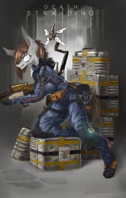 anthro female solo lament death_stranding hasbro my_little_pony equid equine horse mammal pony absurd_res hi_res